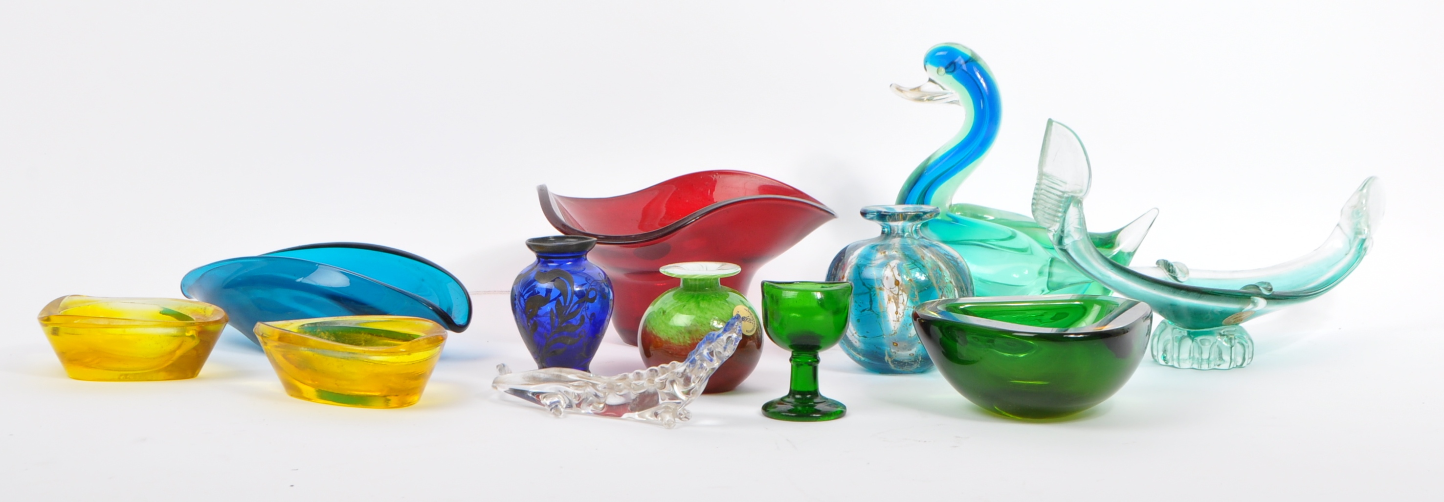 COLLECTION OF ART GLASS BY MURANO MDINA MTARFA SOWERBYS