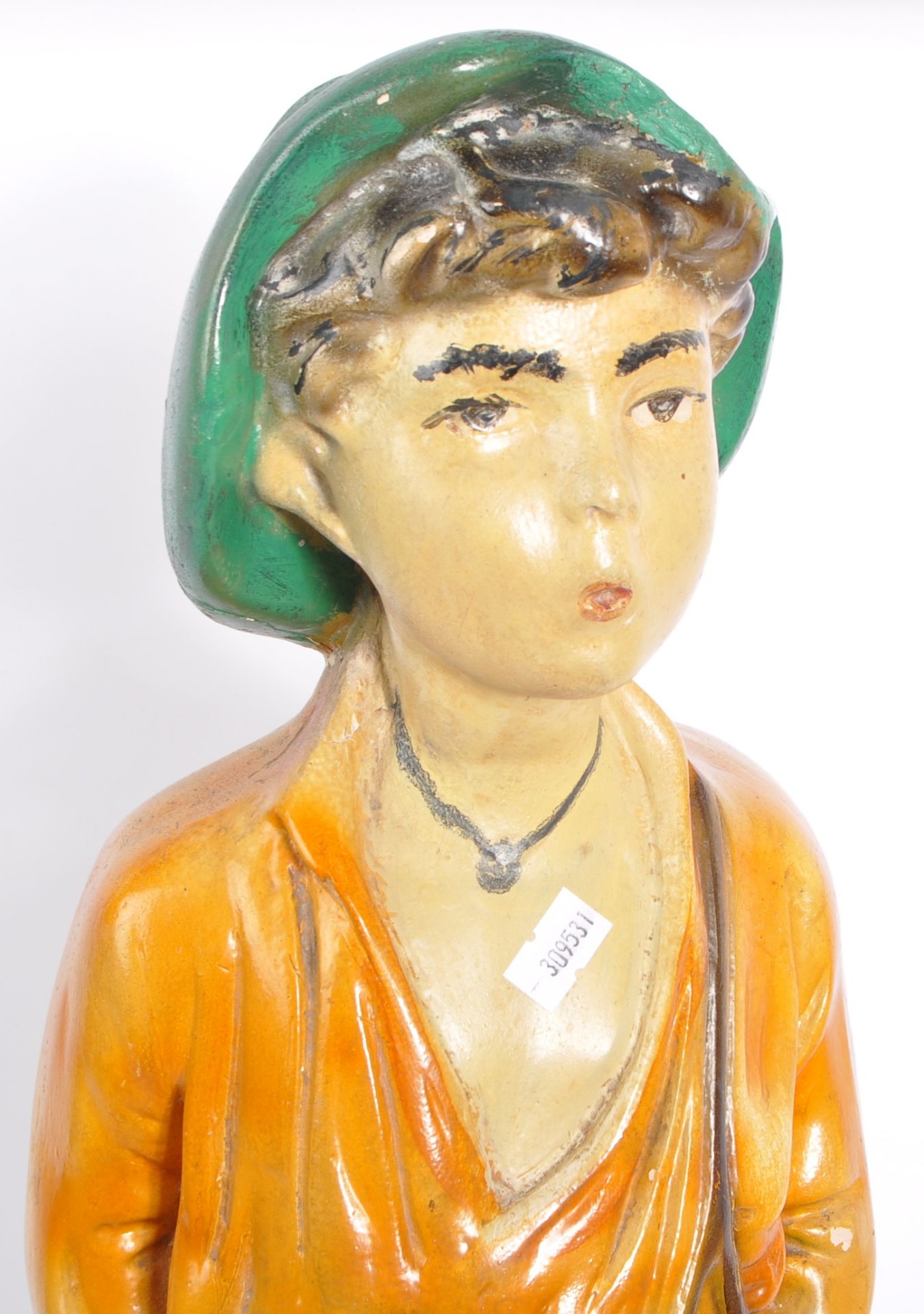 EARLY 20TH CENTURY PLASTER MODEL OF A CHILD ON BASE - Image 2 of 4