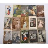 COLLECTION EDWARDIAN & LATER ROMANCE POSTCARDS