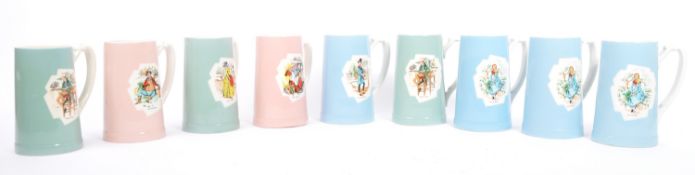 COLLECTION OF NINE CERAMIC TANKARDS FOR BASS BY TG GREEN & CO