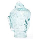 20TH CENTURY PRESSED GLASS NEPALESE HEAD BUST
