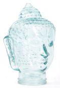 20TH CENTURY PRESSED GLASS NEPALESE HEAD BUST