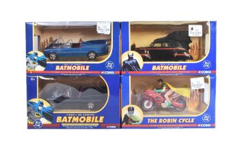 BATMAN - COLLECTION OF CORGI DC COMICS 1/24TH SCALE DIECAST MODELS