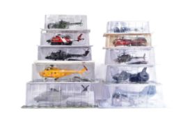 DIECAST - COLLECTION OF X10 AMER/COM HELICOPTER DIECAST