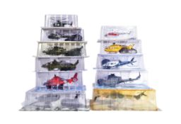 DIECAST - COLLECTION OF X11 AMERCOM HELICOPTER MODELS 1/72 SCALE