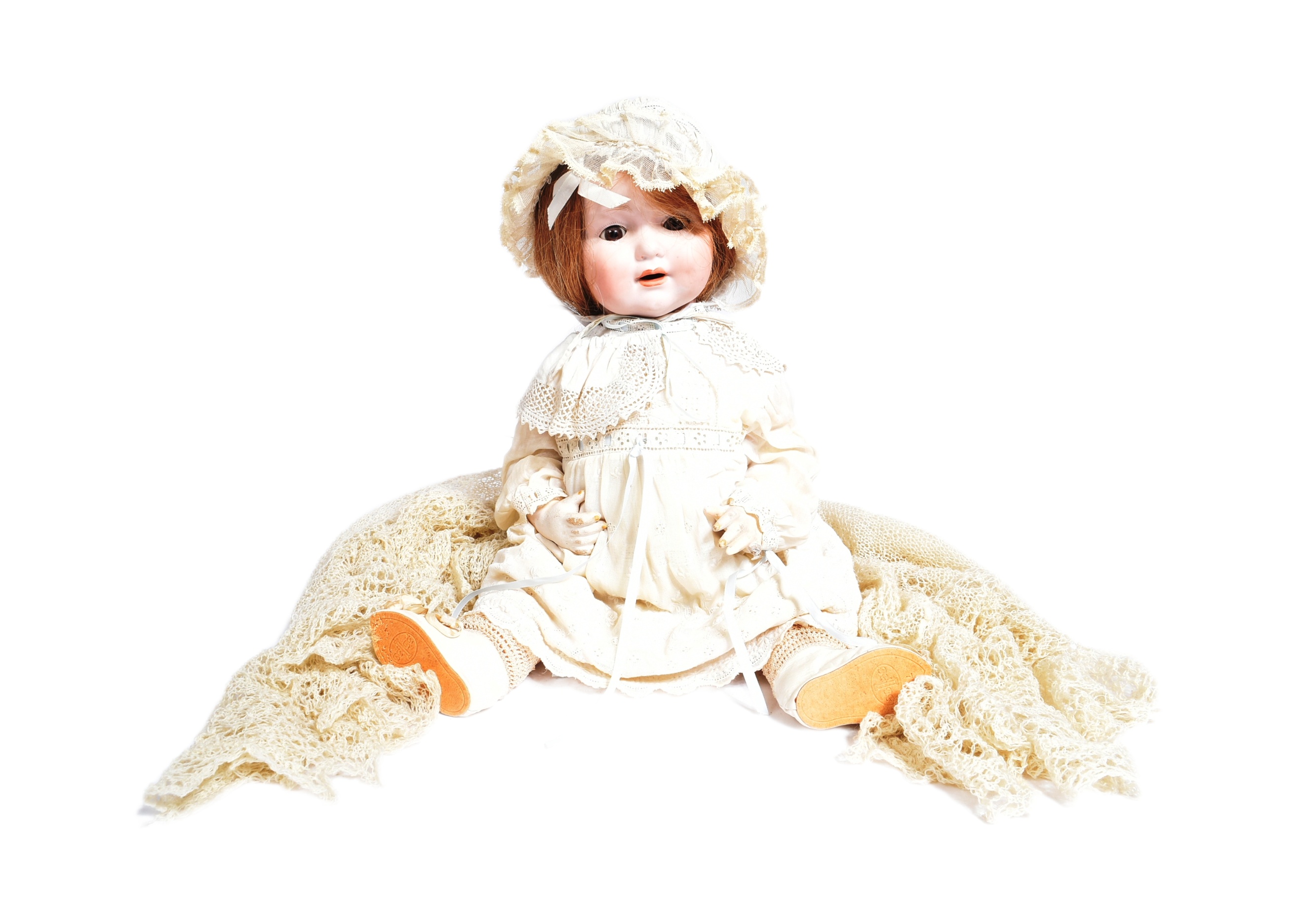 EARLY 20TH CENTURY GERMAN BISQUE HEADED DOLL