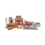 MODEL RAILWAY - COLLECTION OF VINTAGE O GAUGE TINPLATE ACCESSORIES