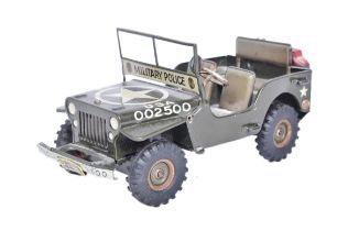 TINPLATE TOYS - VINTAGE GERMAN MADE US MILITARY JEEP