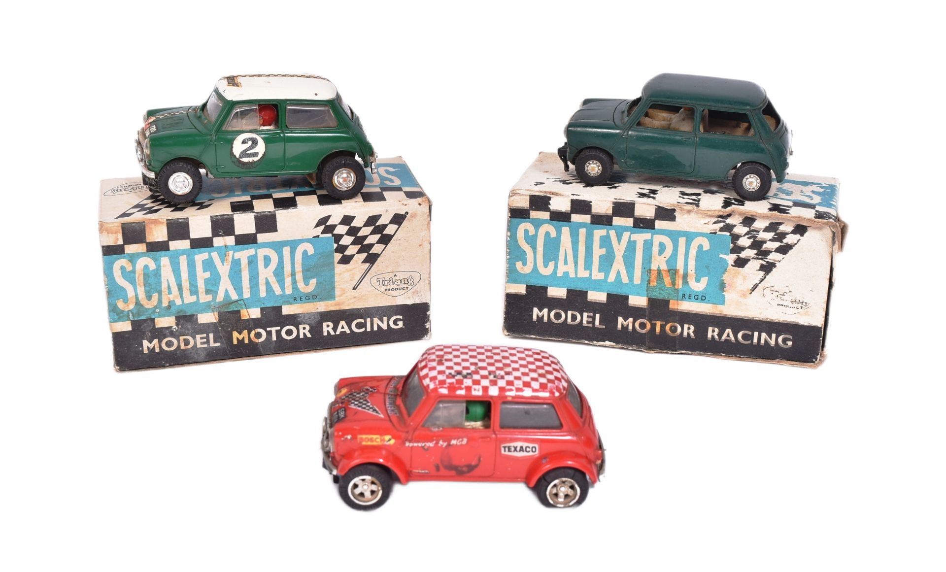 SCALEXTRIC - X3 VINTAGE TRIANG SCALEXTRIC SLOT CARS