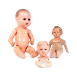 COLLECTION OF VINTAGE BISQUE HEADED DOLLS