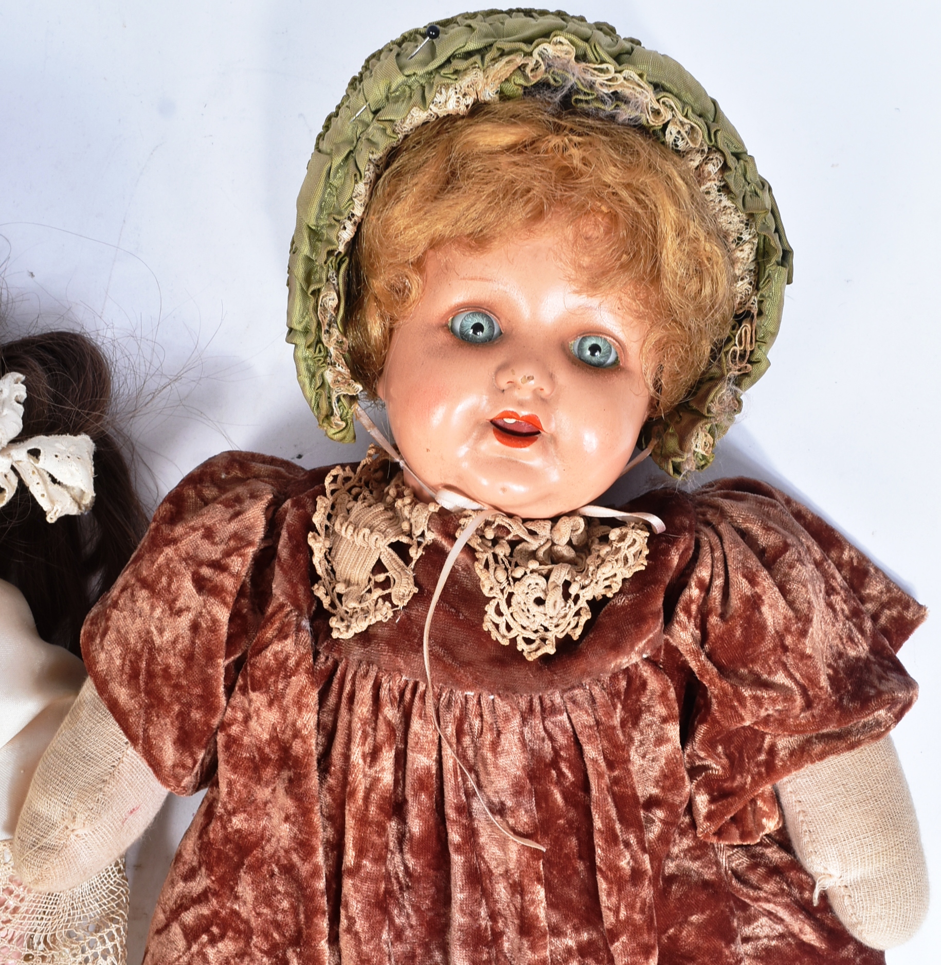 TWO EARLY 20TH CENTURY BISQUE HEADED DOLLS - Image 2 of 7