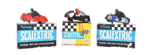 SCALEXTRIC - VINTAGE SCALEXTRIC MOTORCYCLE SIDE CARS