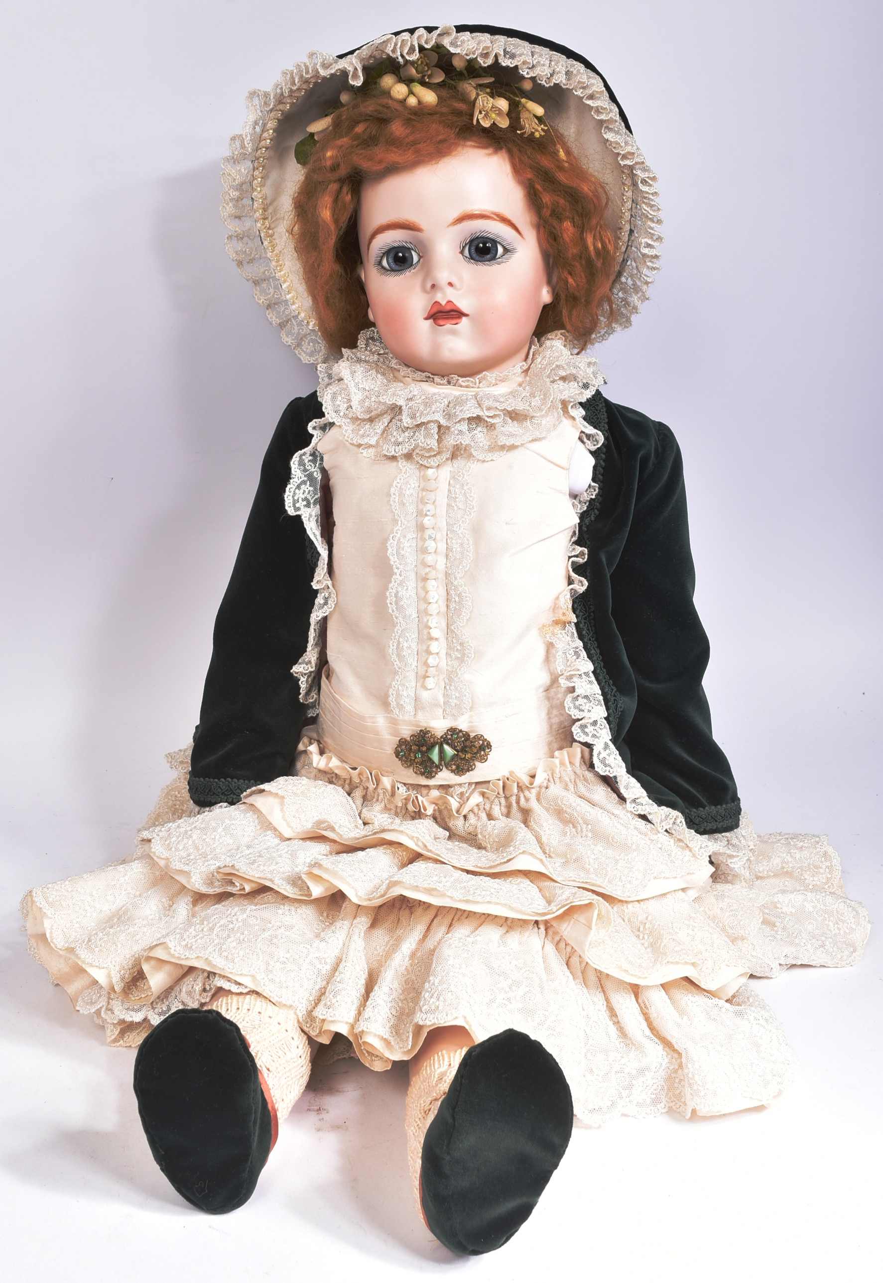 TWO REPLICA ANTIQUE DOLLS - Image 5 of 7