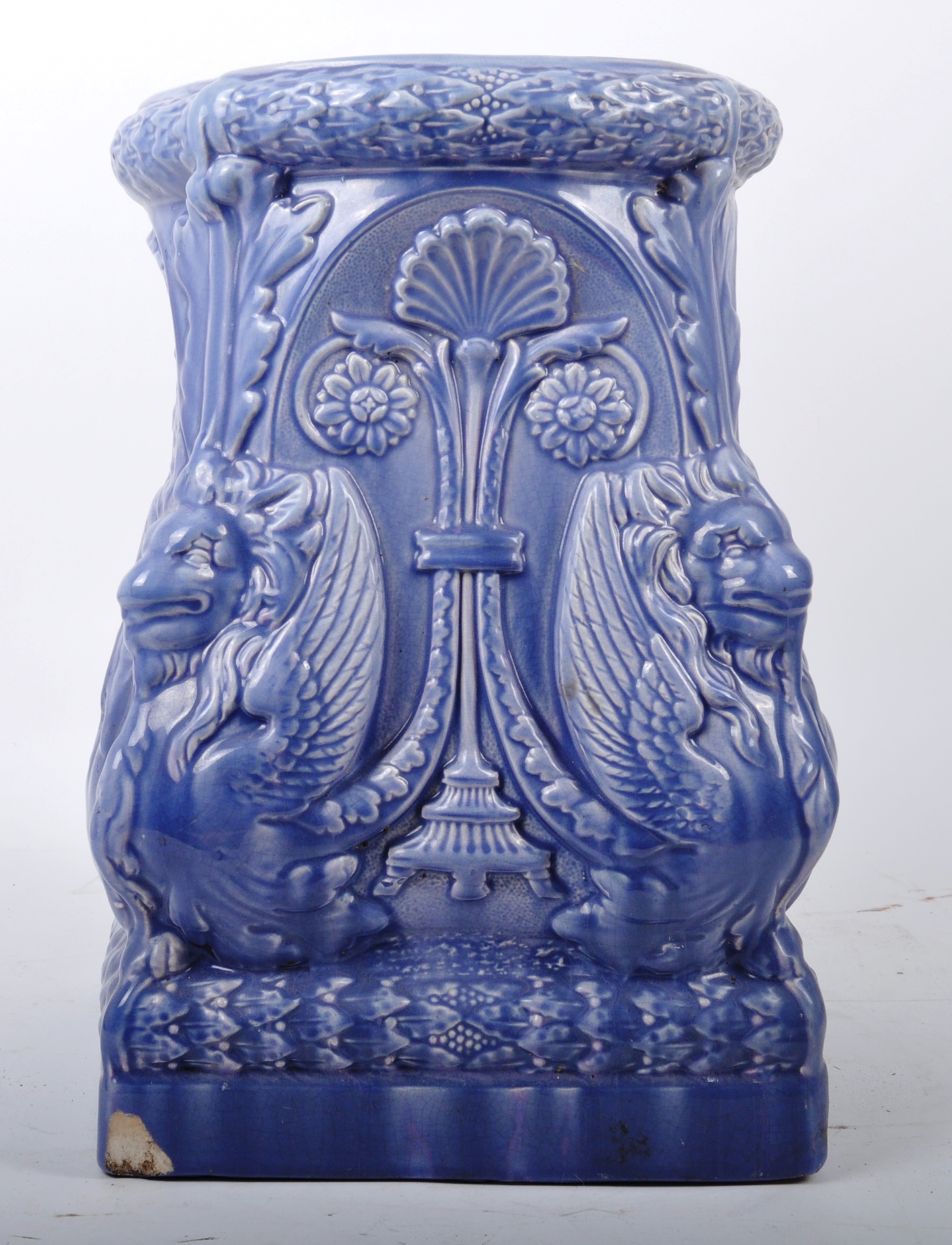 20TH CENTURY ART NOUVEAU MAJOLICA PLANT STAND - Image 2 of 9