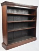 VICTORIAN 19TH CENTURY MAHOGANY OPEN WINDOW BOOKCASE