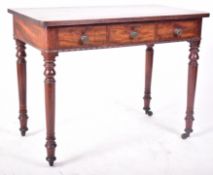 19TH CENTURY VICTORIAN THREE DRAWER WRITING TABLE DESK