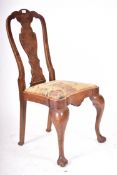 18TH CENTURY MANNER DUTCH WALNUT SIDE CHAIR