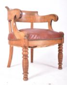 MID 19TH CENTURY WALNUT CAPTAIN'S OFFICE DESK CHAIR