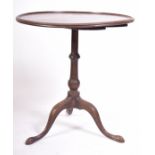 EARLY 19TH CENTURY GEORGE III MAHOGANY TRIPOD WINE TABEL