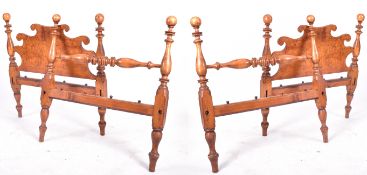 PAIR OF 19TH CENTURY MAPLE WOOD SINGLE BEDS
