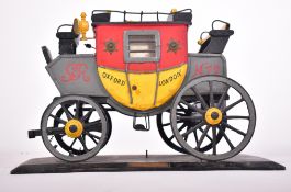 20TH CENTURY PAINTED WOOD DISPLAY CARRIAGE