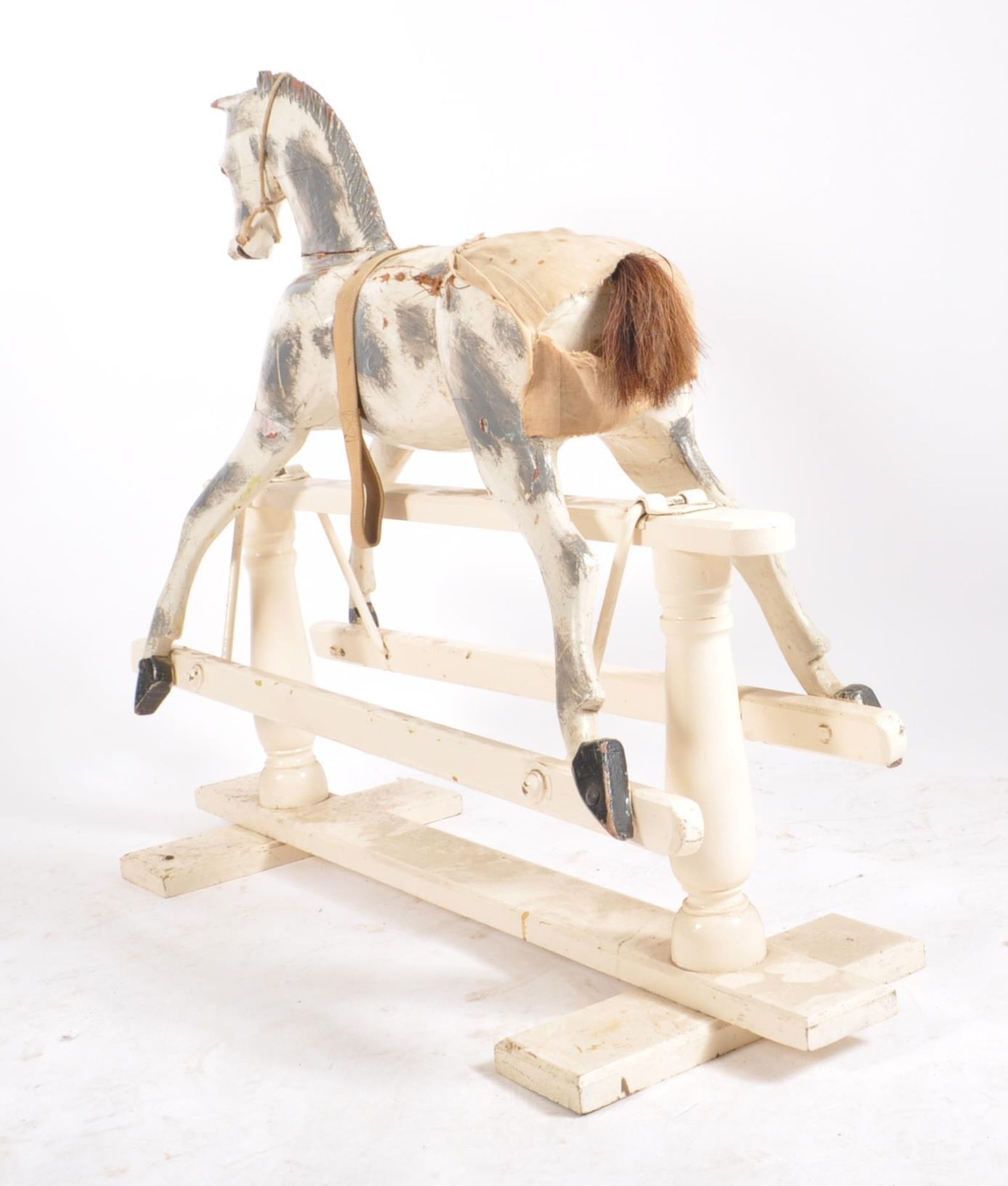 EARLY 20TH CENTURY WOODEN CHILD'S ROCKING HORSE - Bild 5 aus 5