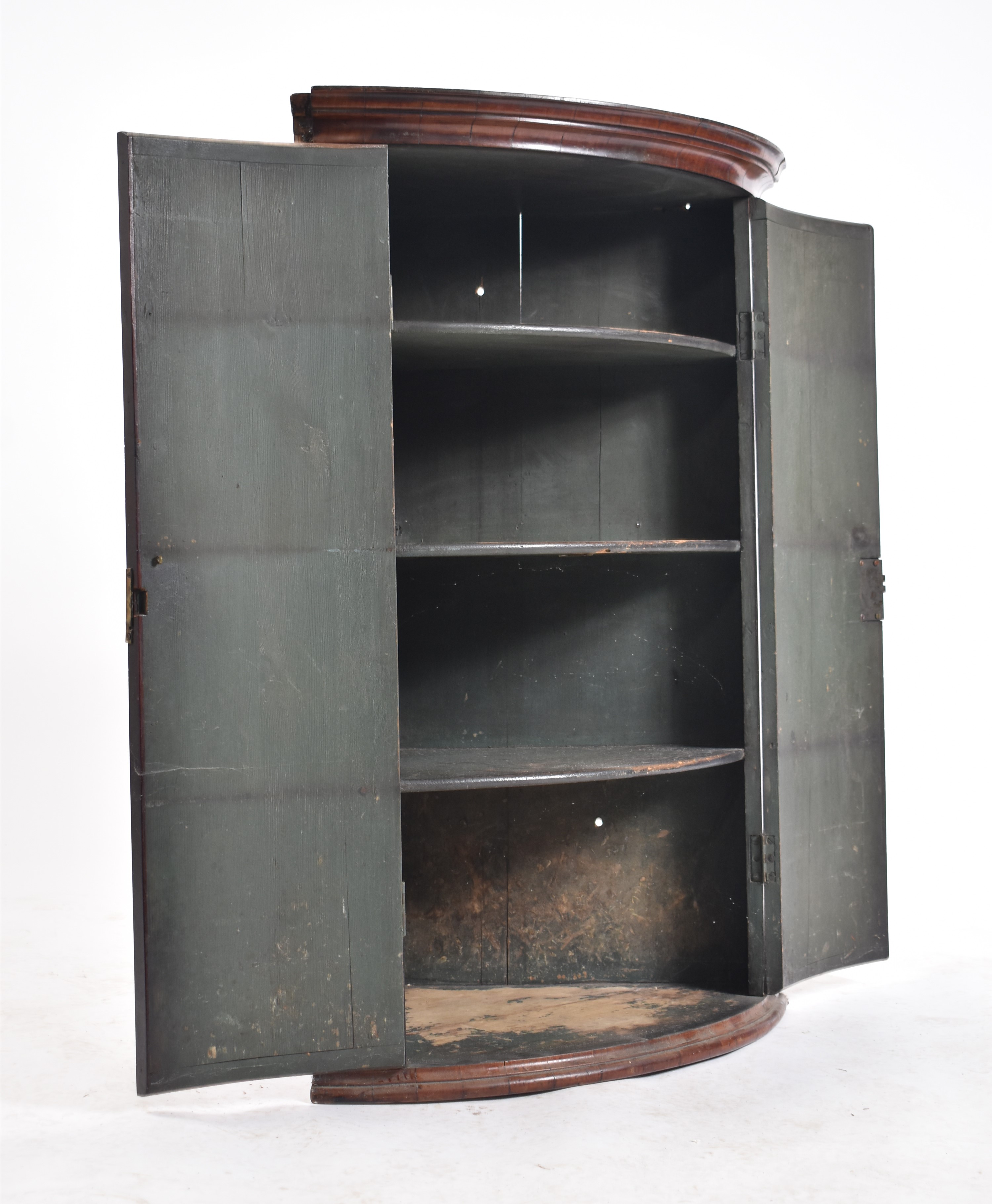 19TH CENTURY GEORGE III FLAME MAHOGANY HANGING CUPBOARD - Image 3 of 6