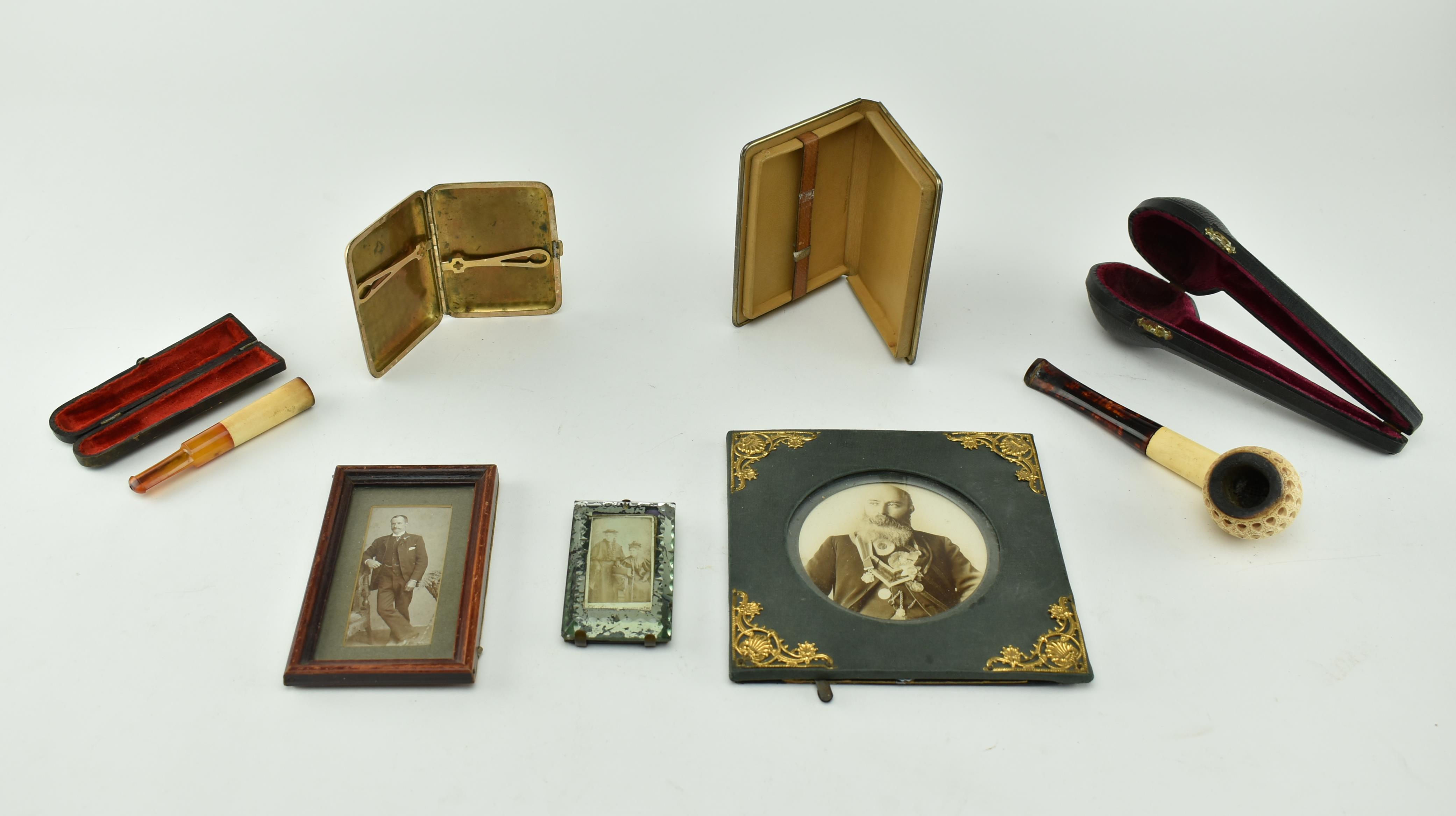 COLLECTION OF VICTORIAN PHOTOGRAPHS, VESTA CASES & PIPES