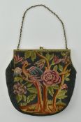 EARLY 20TH CENTURY HAND EMBROIDERED LADIES' PURSE