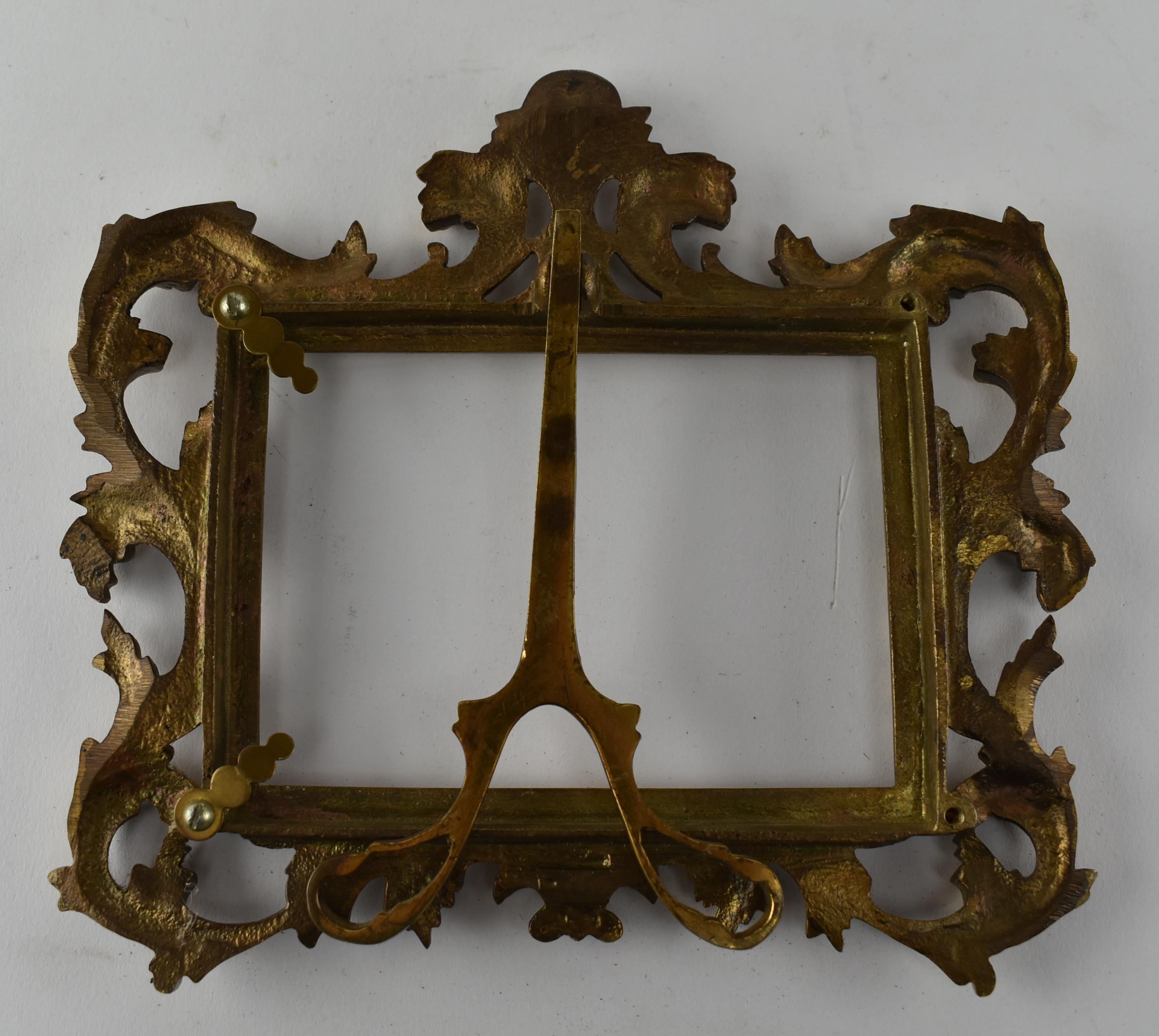 EARLY 20TH CENTURY CONTINENTAL BRASS PHOTOGRAPH FRAME - Image 3 of 5