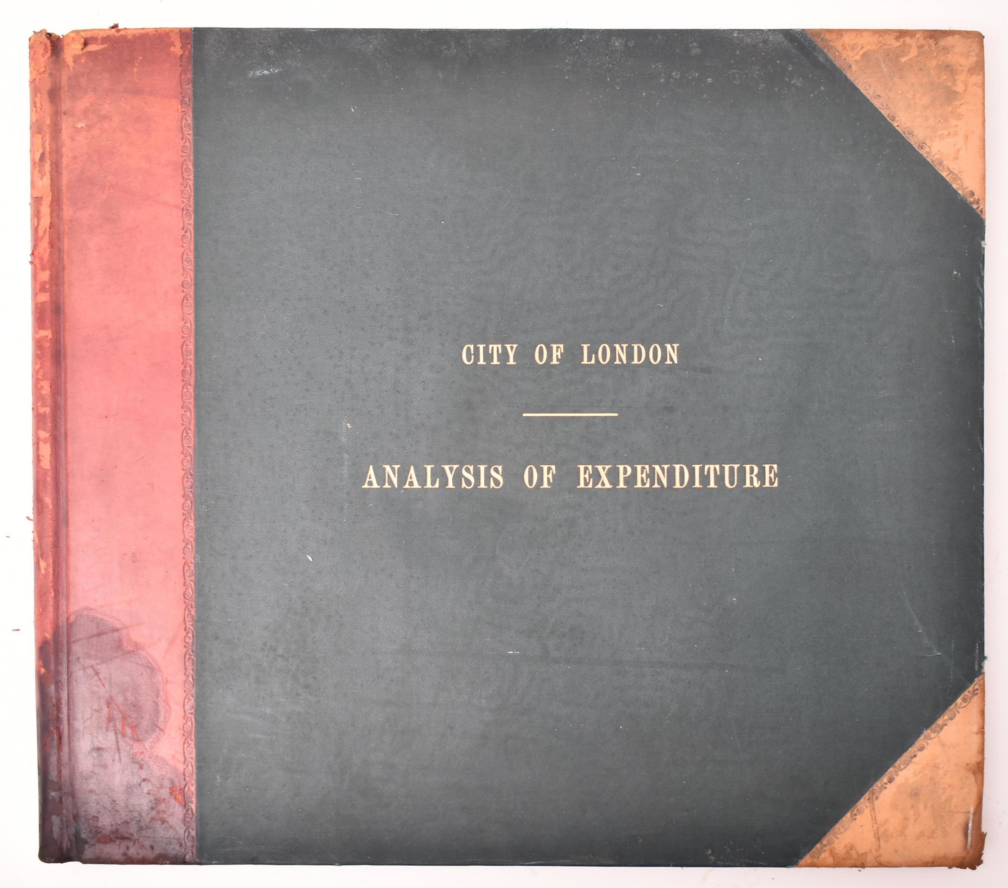 MID 20TH CENTURY LEATHERBOUND CITY OF LONDON LEDGER