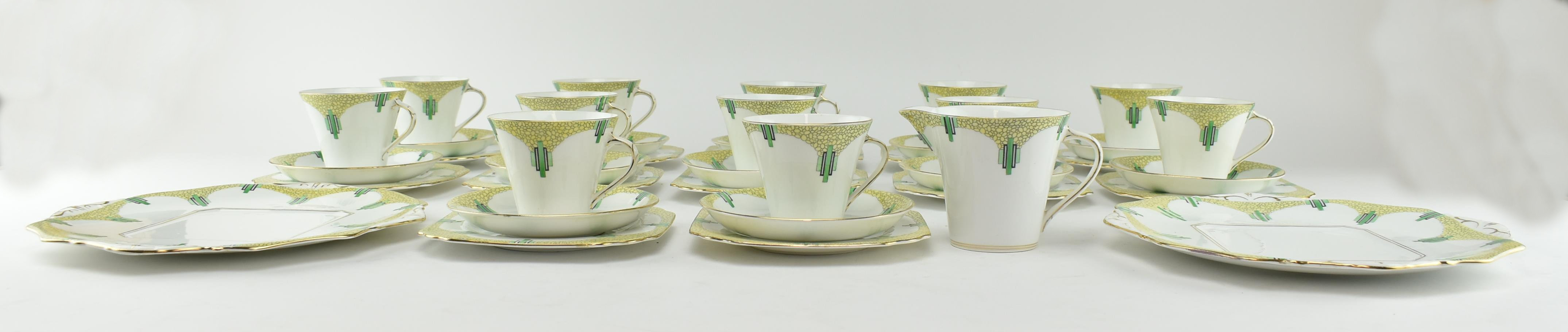 SAMPSON SMITH LTD - SET OF LONGTON TEACUPS & SAUCERS - Image 2 of 10