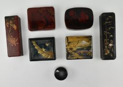 COLLECTION OF 20TH CENTURY JAPANESE LACQUER TRINKET BOXES