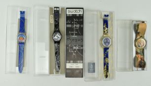 SWATCH - COLLECTION OF FOUR VINTAGE 1990S CASED WATCHES