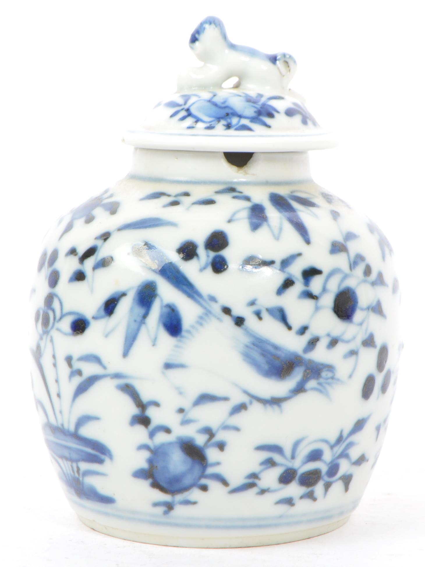 19TH CENTURY BLUE & WHITE CHINESE KANGXI GINGER JAR - Image 3 of 7