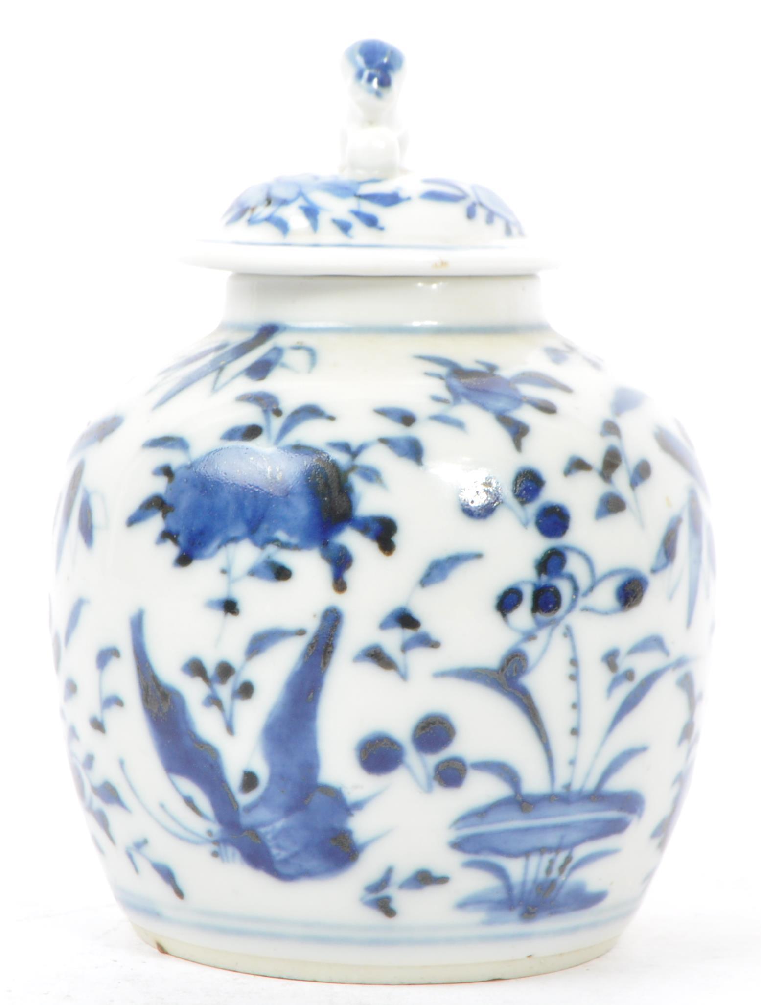 19TH CENTURY BLUE & WHITE CHINESE KANGXI GINGER JAR - Image 2 of 7