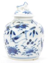 19TH CENTURY BLUE & WHITE CHINESE KANGXI GINGER JAR