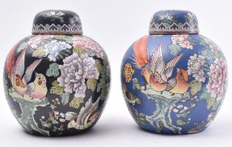 PAIR OF CHINESE REPUBLIC PERIOD GINGER JARS AND COVERS