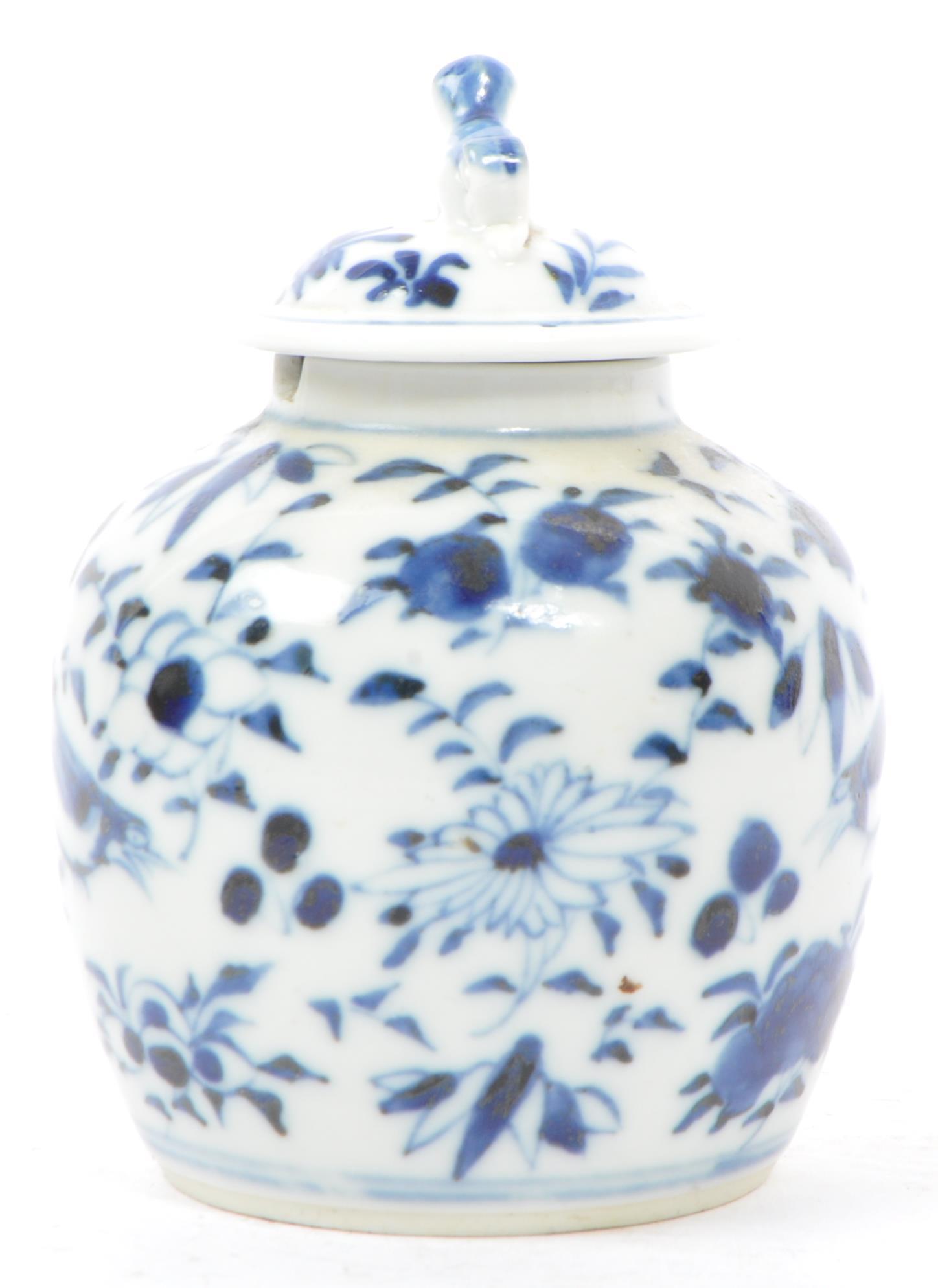19TH CENTURY BLUE & WHITE CHINESE KANGXI GINGER JAR - Image 4 of 7