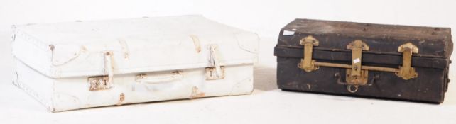 TWO VINTAGE 20TH CENTURY TRAVEL SUITCASE TRUNKS