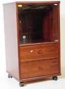 CONTEMPORARY MAHOGANY VENEERED MUSIC CABINET