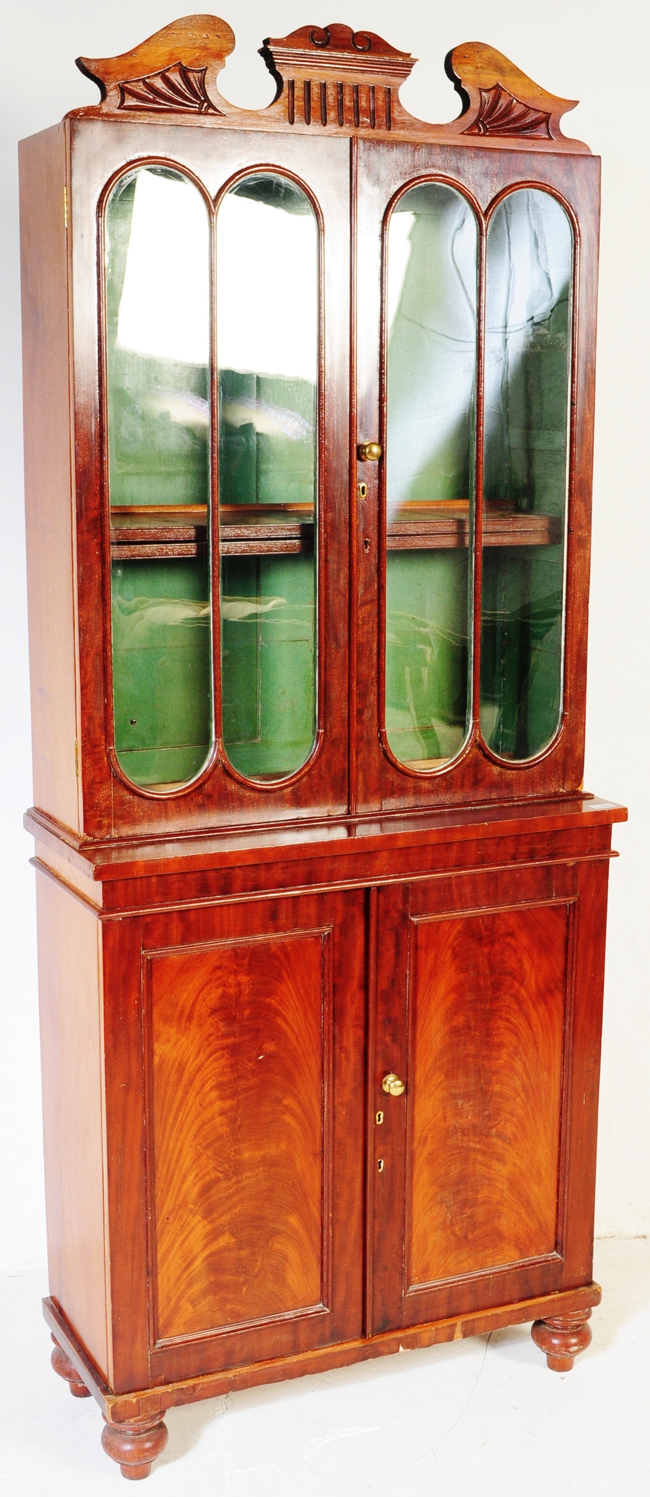 REGENCY REVIVAL MAHOGANY GLAZED BOOKCASE CABINET - Image 2 of 7