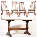 ERCOL DINING SUITE - SIX GOLDSMITH DINING CHAIRS AND TABLE