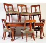 1920S QUEEN ANNE REVIVAL MAHOGANY DINING TABLE