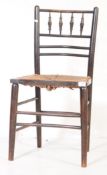 ARTS AND CRAFTS SUSSEX CHAIR WITH RUSH SEAT BY MORRIS & CO