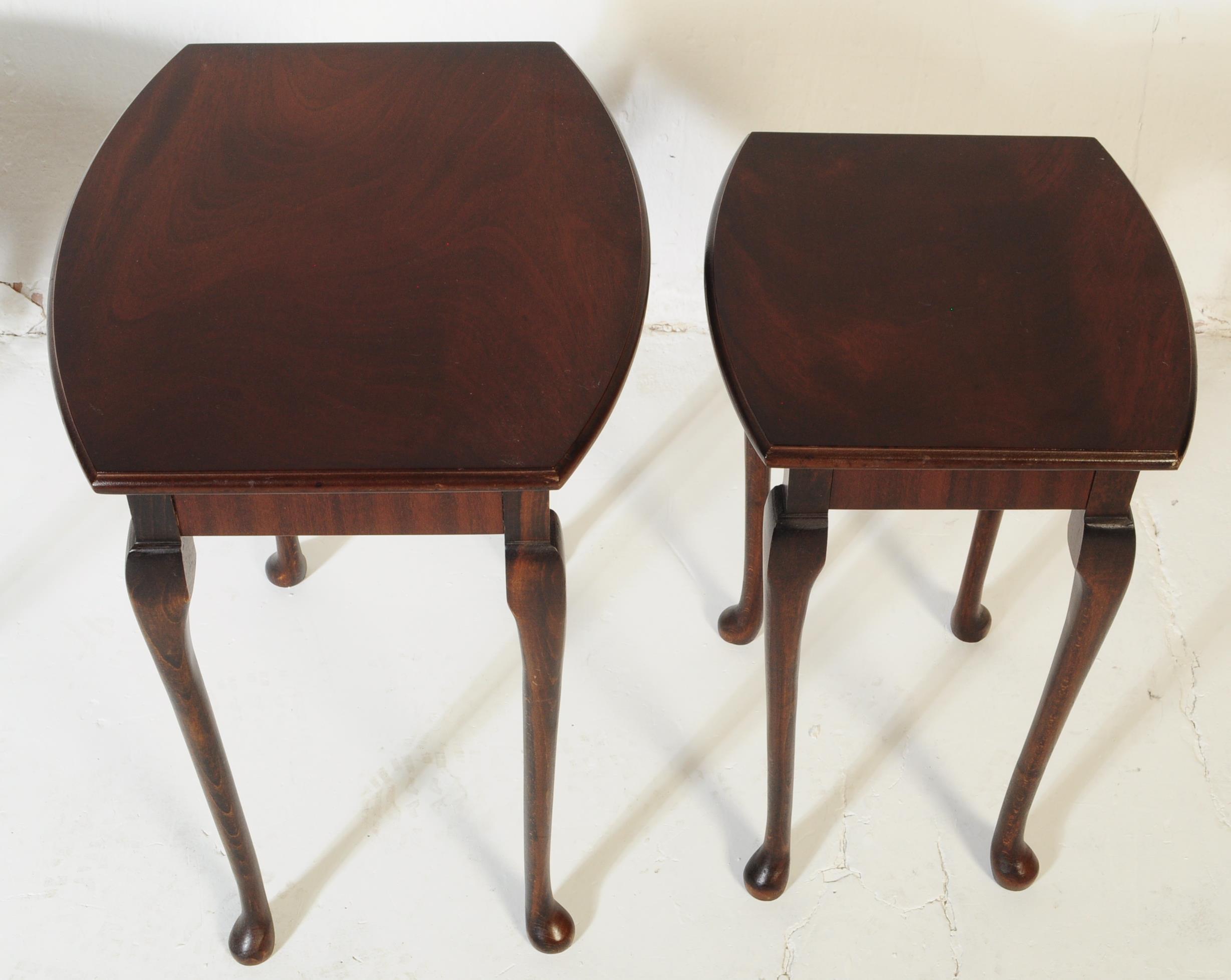 EARLY 20TH CENTURY WALNUT NEST OF TABLES - Image 5 of 6