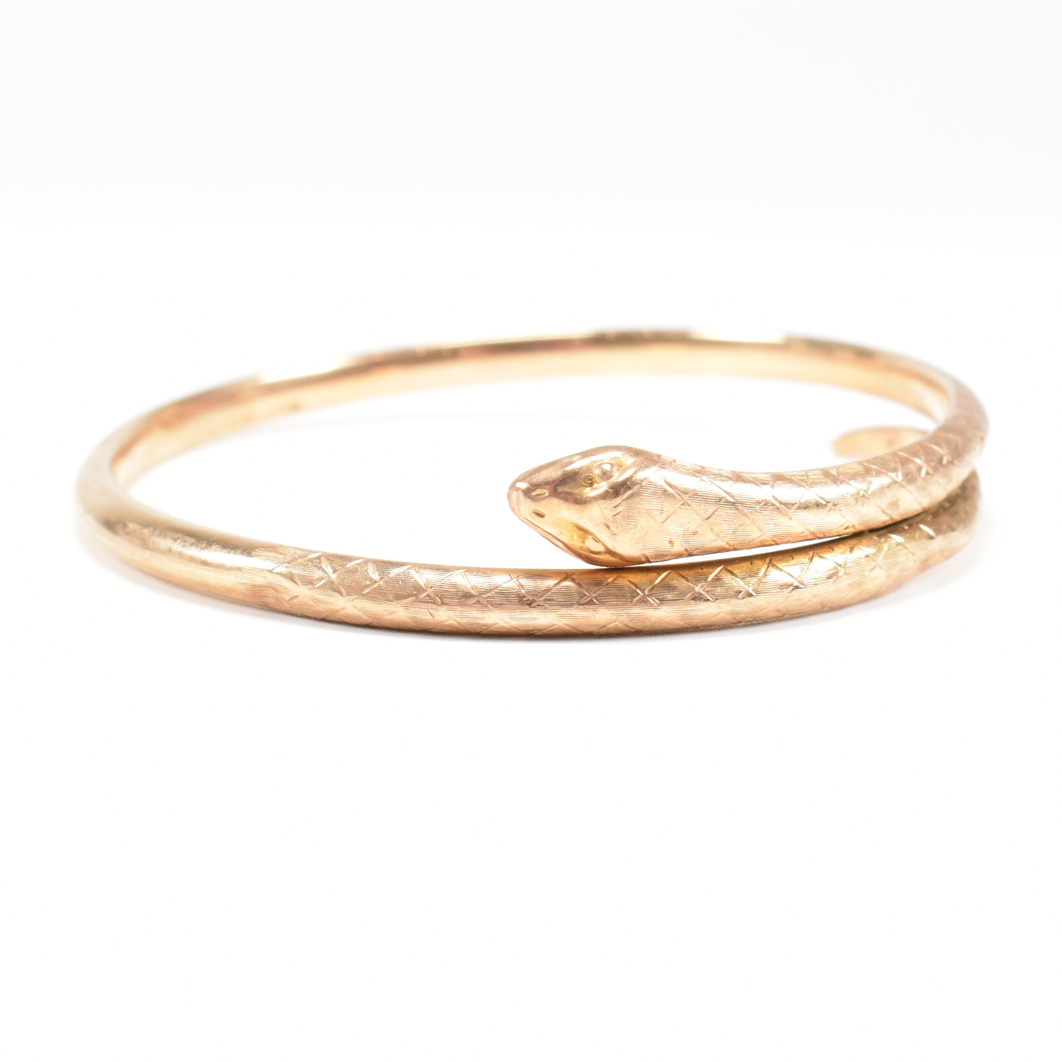 HALLMARKED 9CT GOLD SNAKE BANGLE