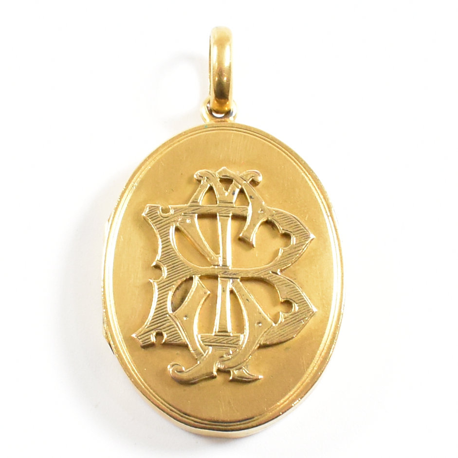 19TH CENTURY VICTORIAN SILVER GILT OVAL LOCKET - Image 2 of 7