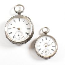 SILVER HALLMARKED POCKET WATCH & SILVER 900 FOB WATCH