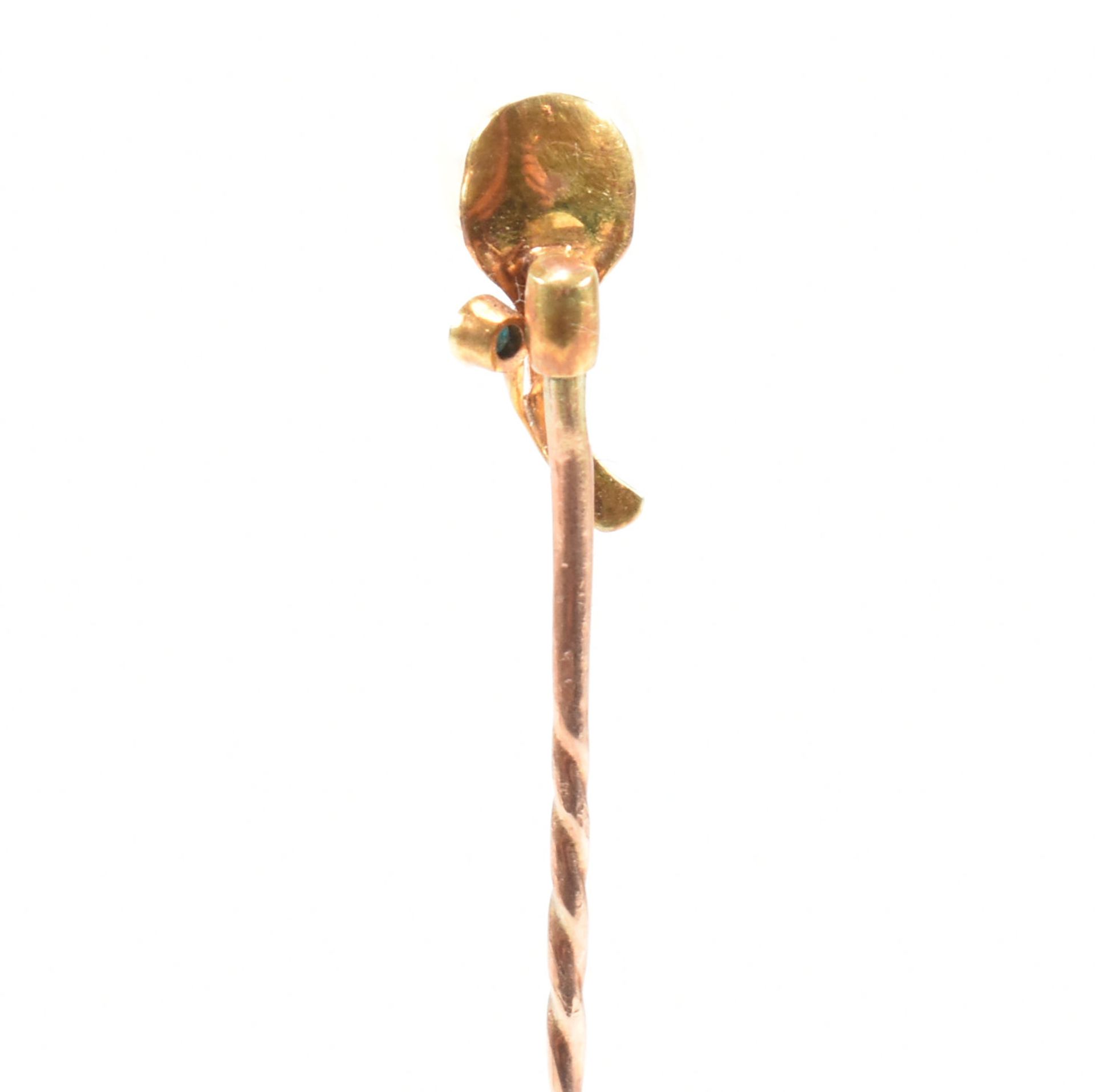 CASED 19TH CENTURY PEARL & TURQUOISE STICK PIN - Image 8 of 10